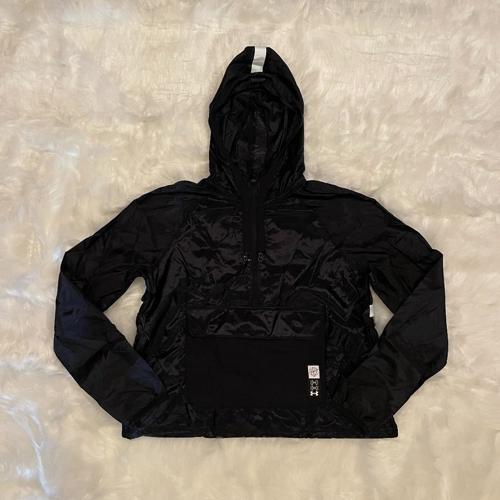 Under Armour UA Run Anywhere Womens Anorak Jacket Black 1361368-001 NEW Multi Sz